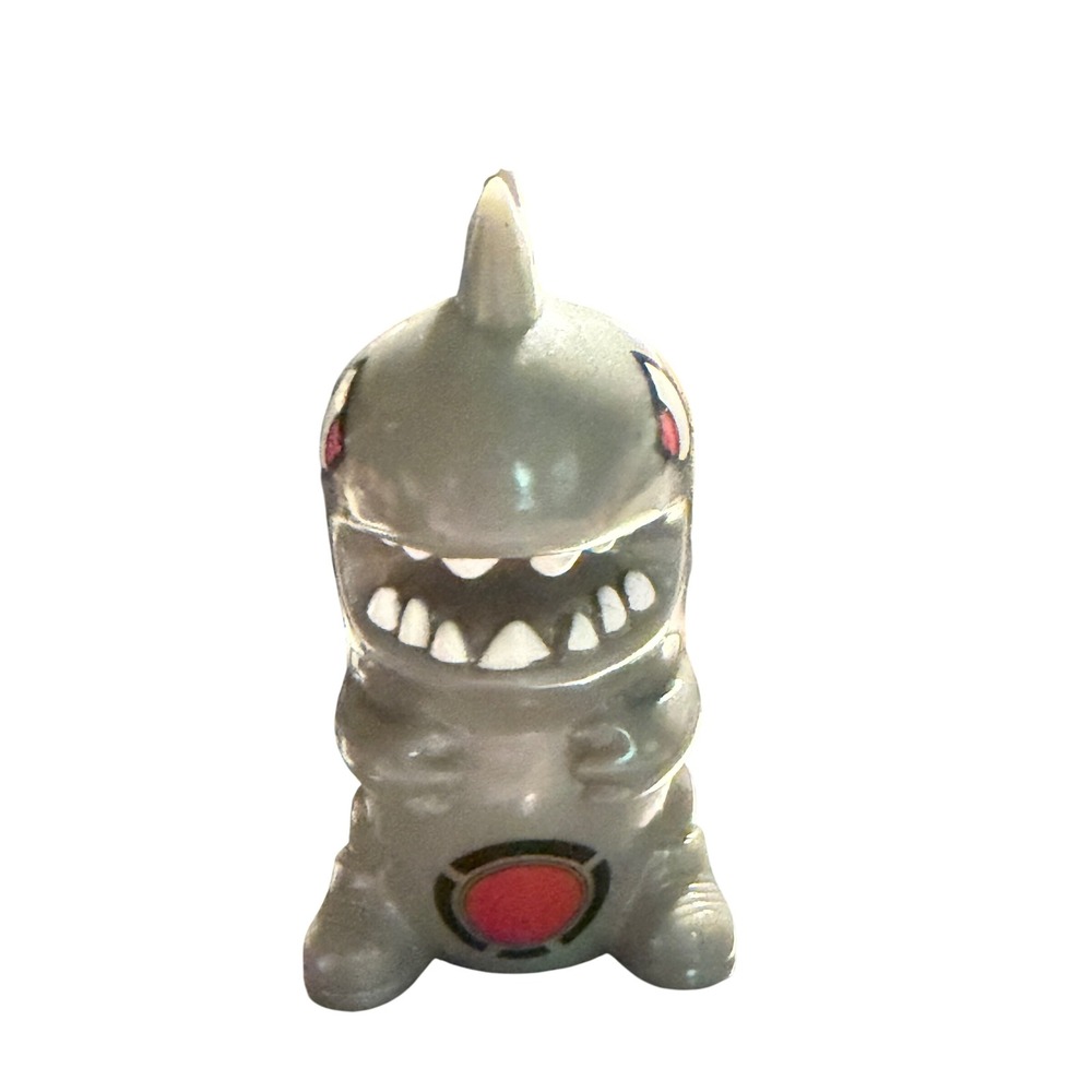 Mini Monster Shark Kaiju Figure Grey Translucent Red Belly Emblem Collectible